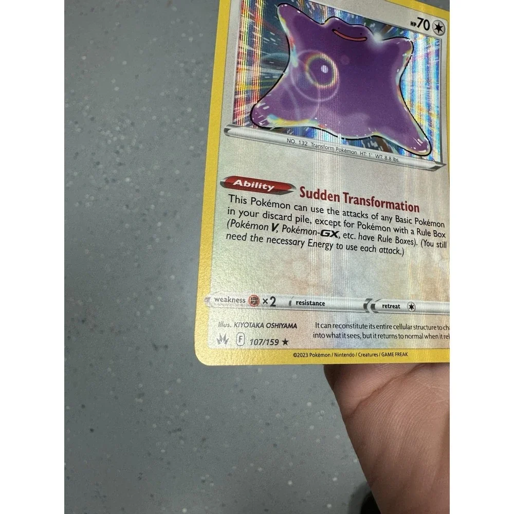 Ditto 107/159 HOLO BLEED ERROR! ✨ Rare 2023 Pokemon Crown Zenith Card NM